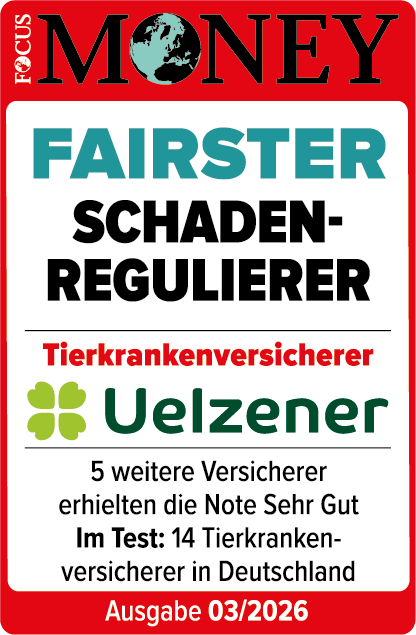 Focus Money Siegel: Fairster Schadenregulierer 2026 – Uelzener Tierkrankenversicherer, Ausgabe 03/2026