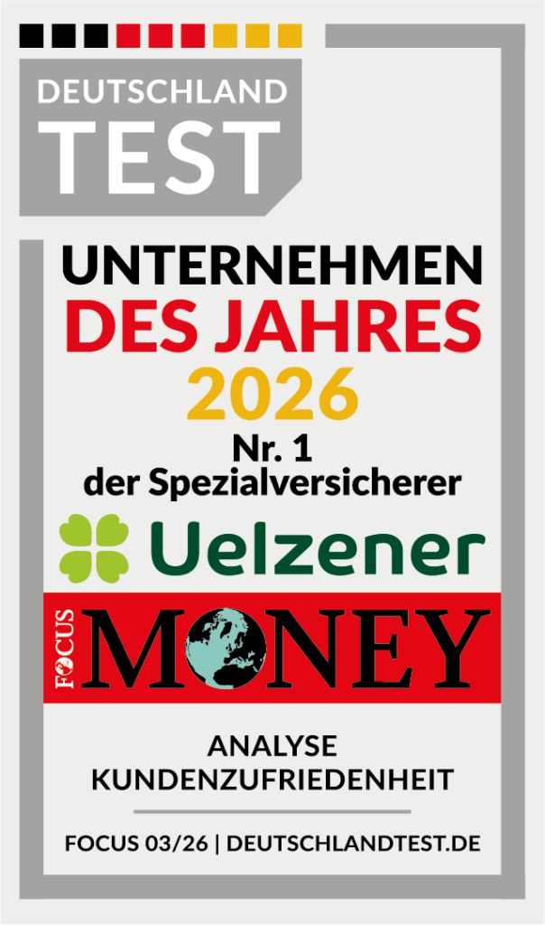 Deutschland Test Siegel: Unternehmen des Jahres 2026, Nr. 1 der Spezialversicherer – Uelzener, Focus Money 03/2026